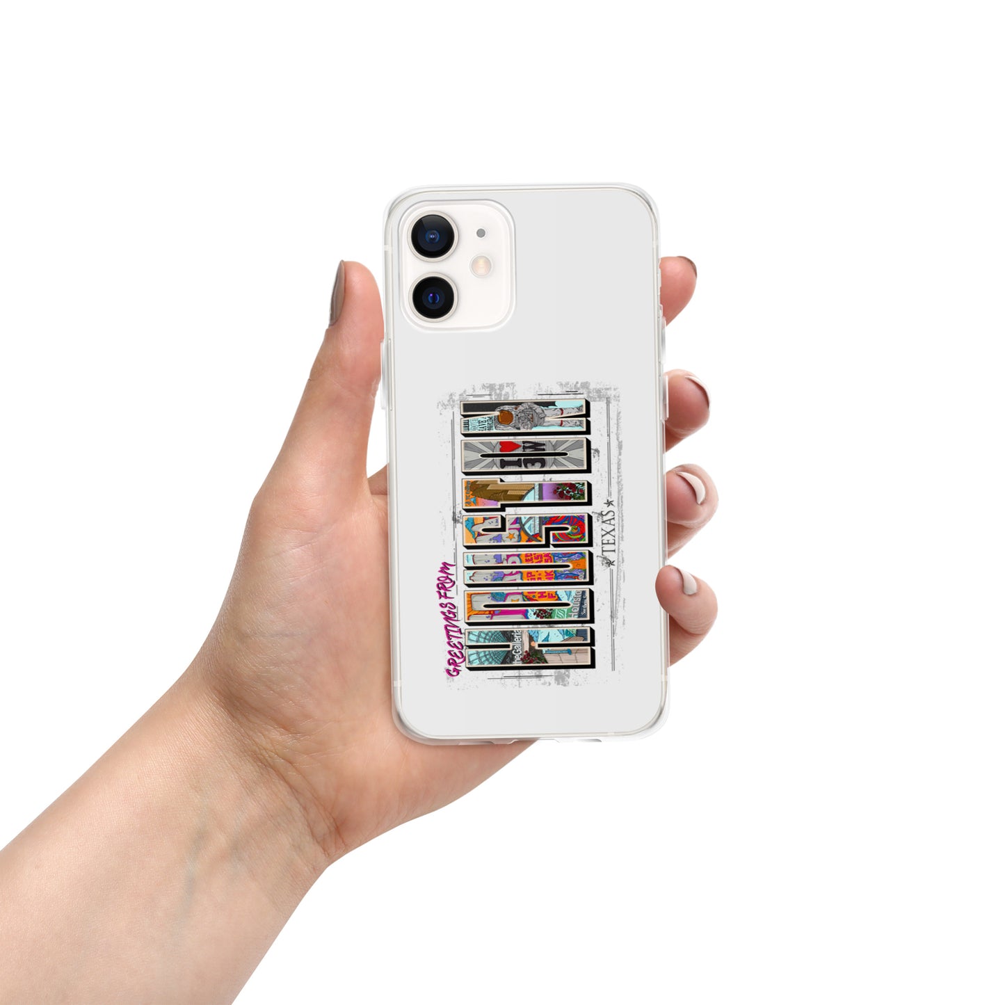 Houston Postcard Style iPhone Case (vertical)