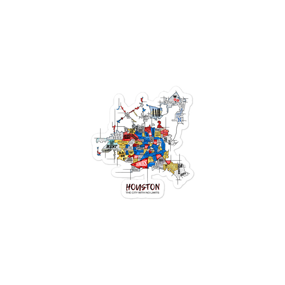 Houston Map Stickers