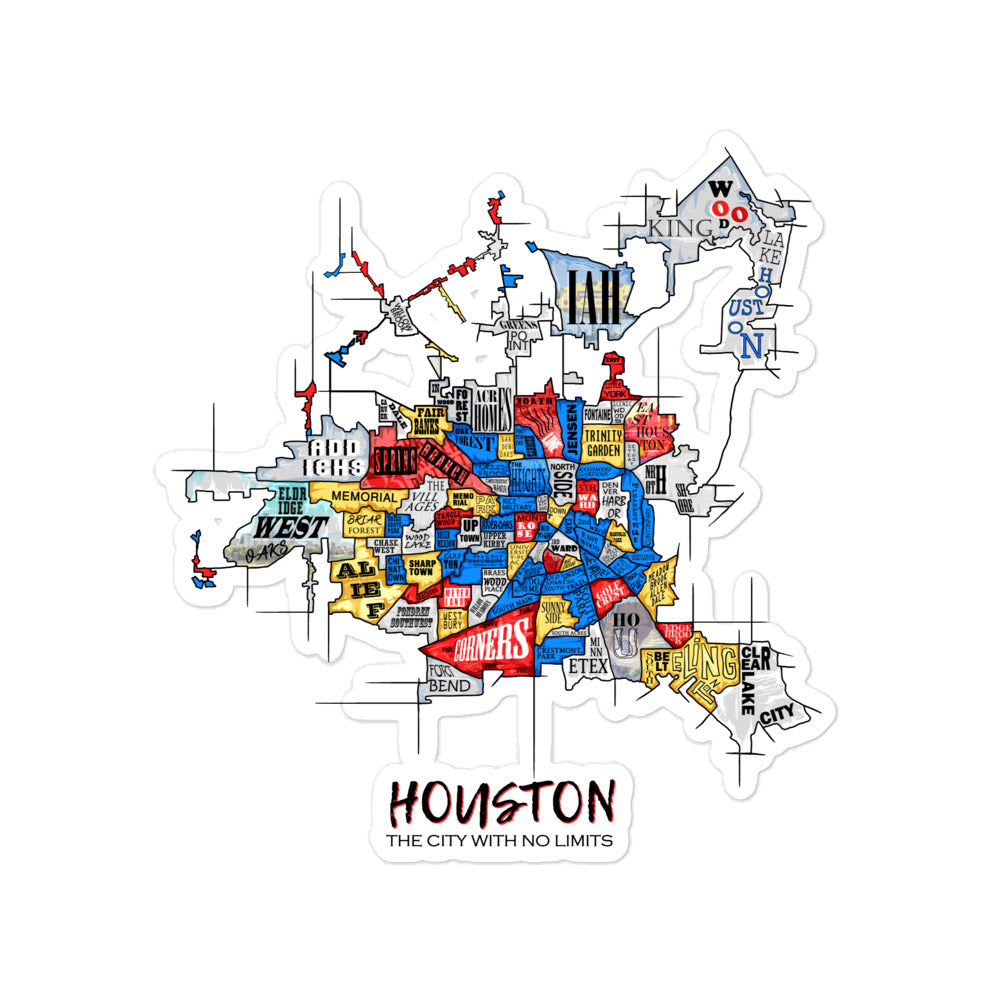 Houston Map Stickers