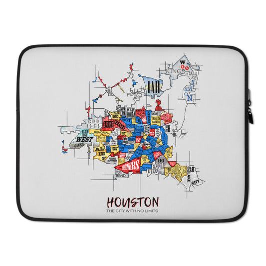 Houston Map Laptop Sleeve