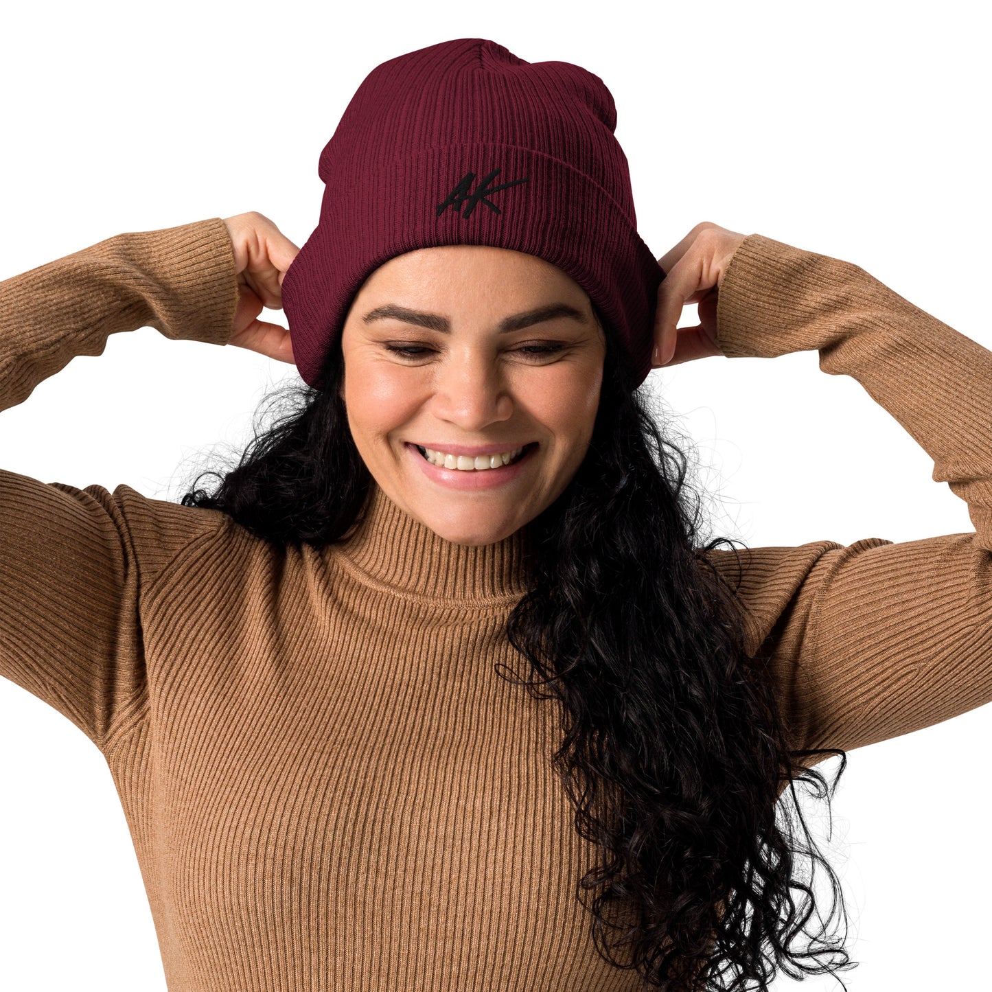 AK ribbed beanie (black)