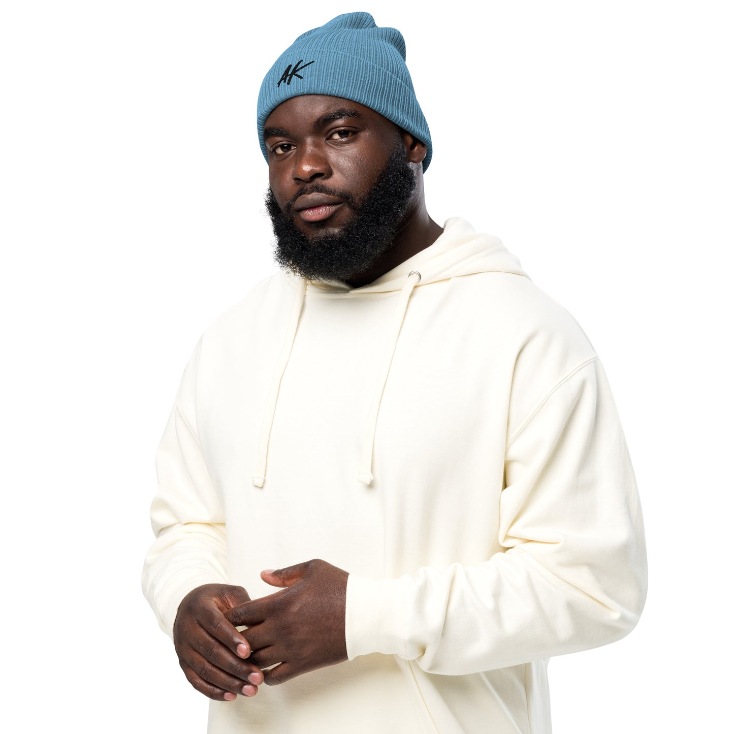 AK ribbed beanie (black)
