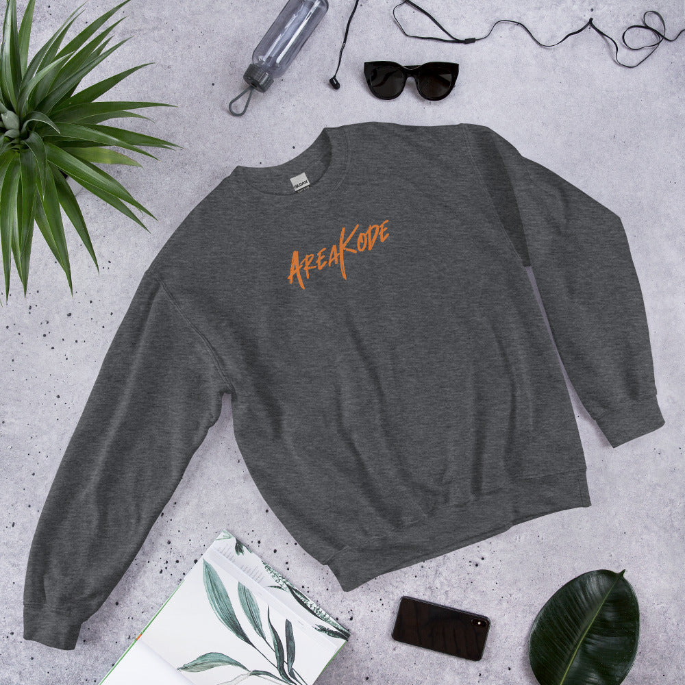 AreaKode - Unisex Crewneck (orange)