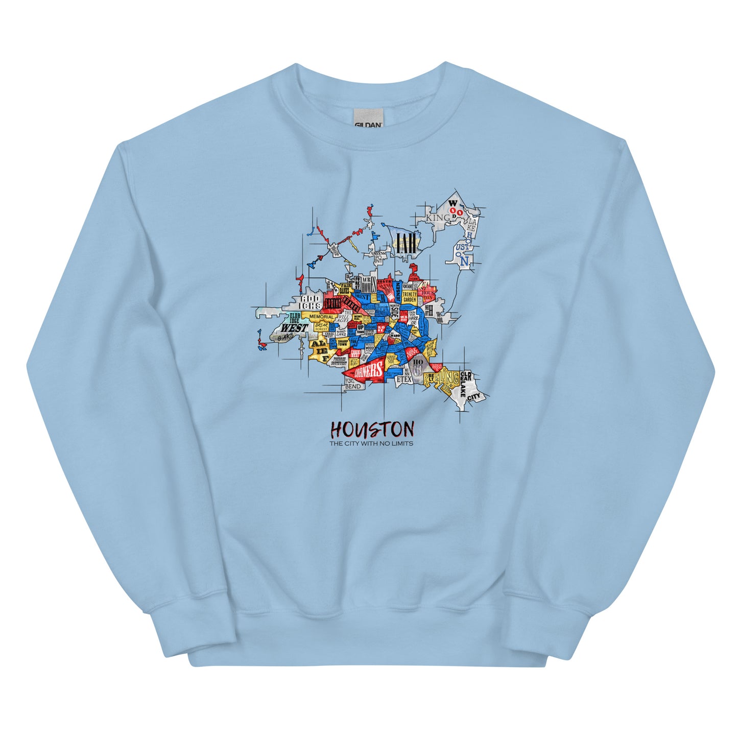 Houston Map Crewneck (unisex)