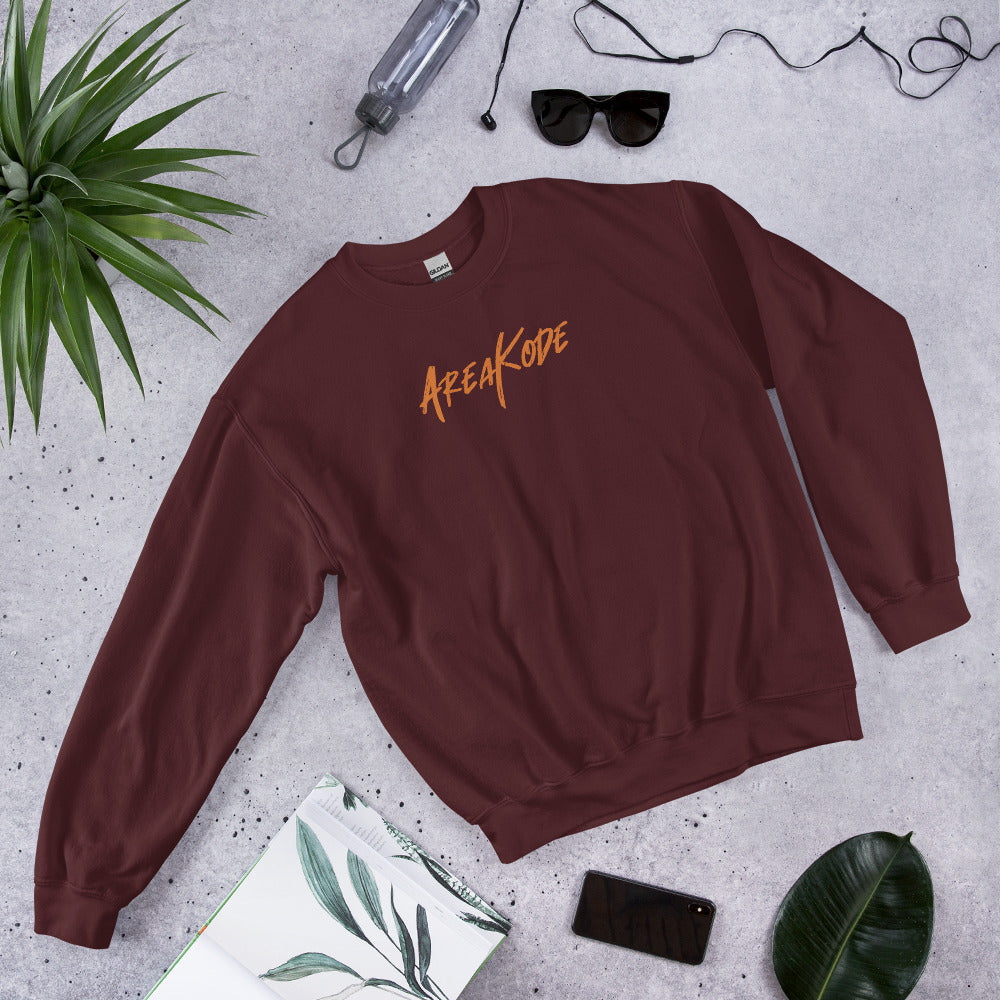AreaKode - Unisex Crewneck (orange)
