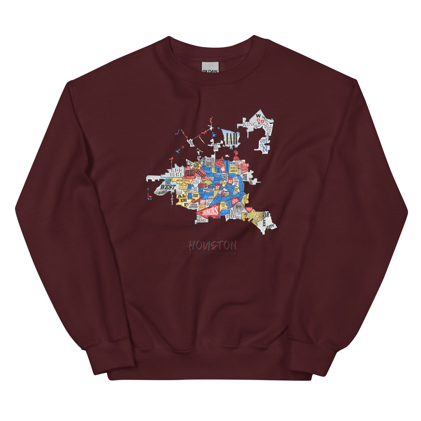 Houston Map Crewneck (unisex)