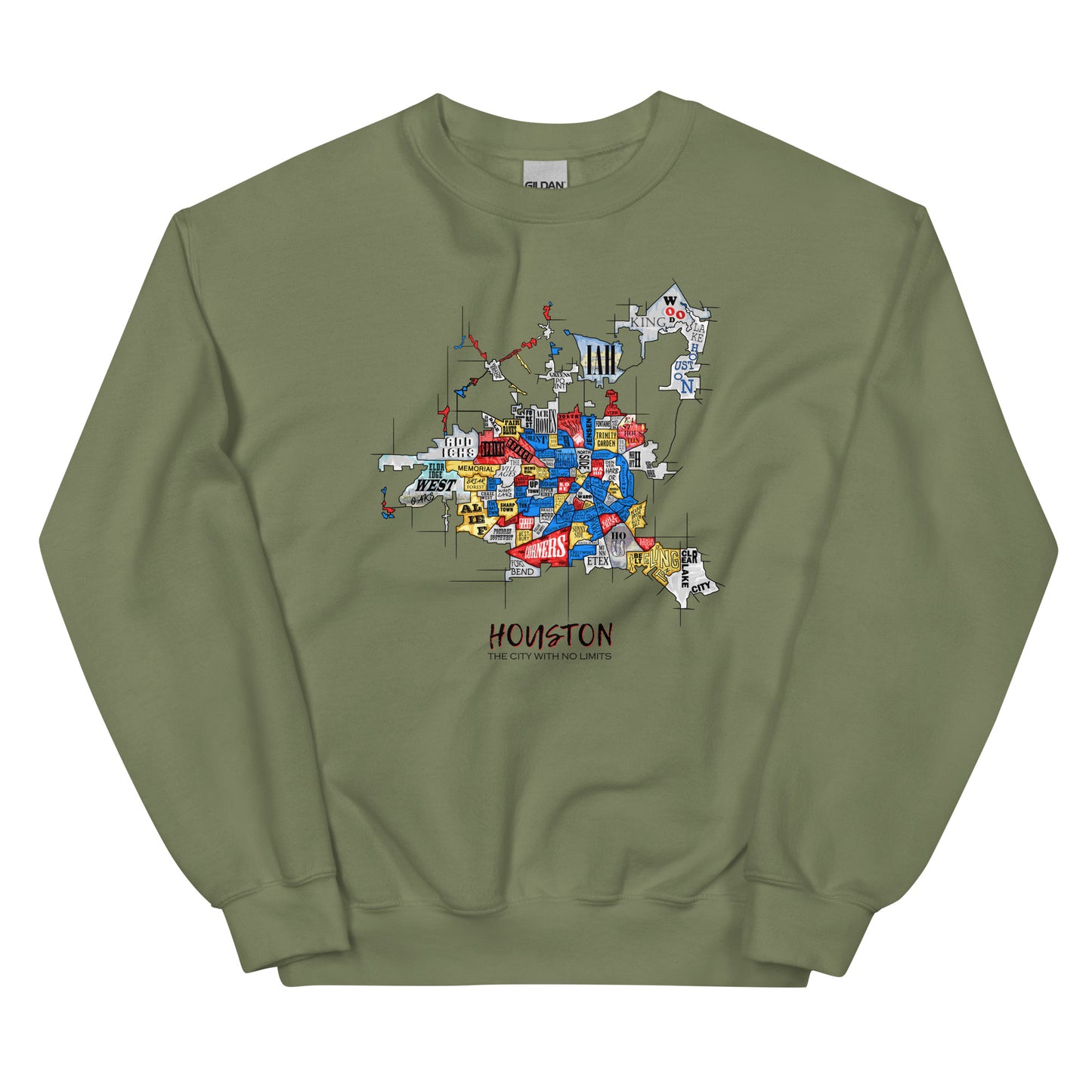 Houston Map Crewneck (unisex)