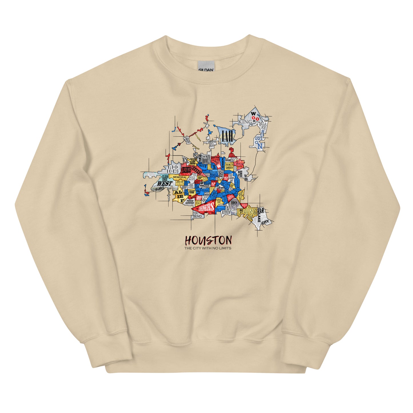 Houston Map Crewneck (unisex)