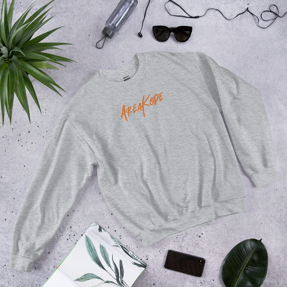 AreaKode - Unisex Crewneck (orange)