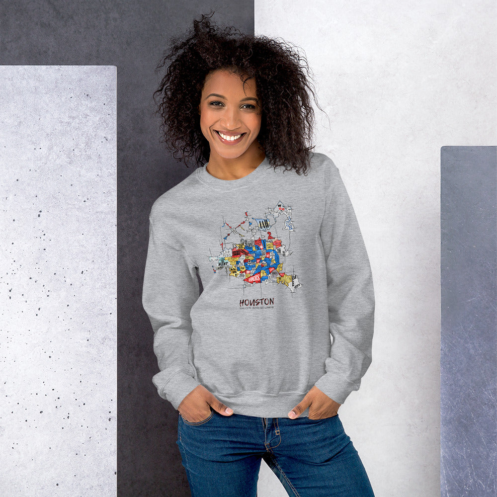 Houston Map Crewneck (unisex)