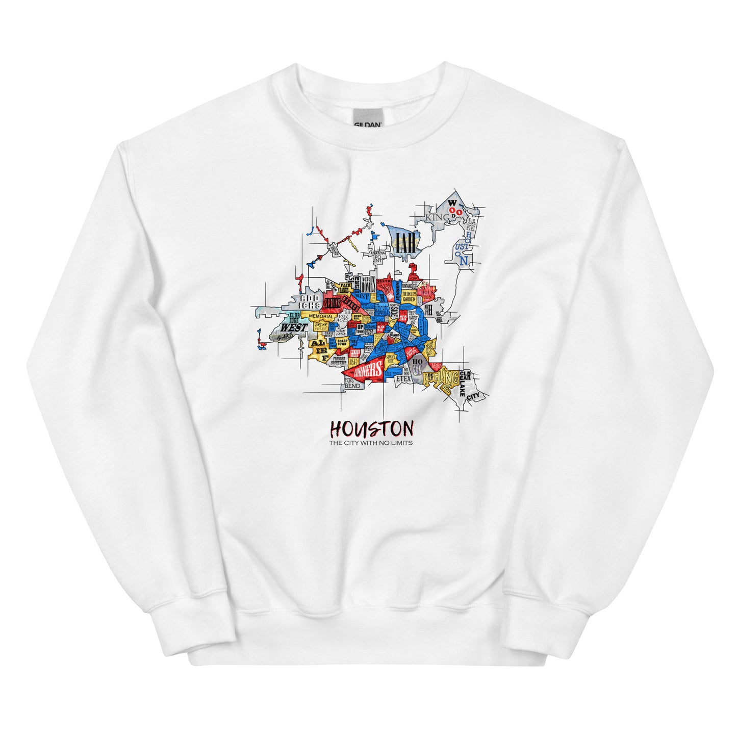 Houston Map Crewneck (unisex)