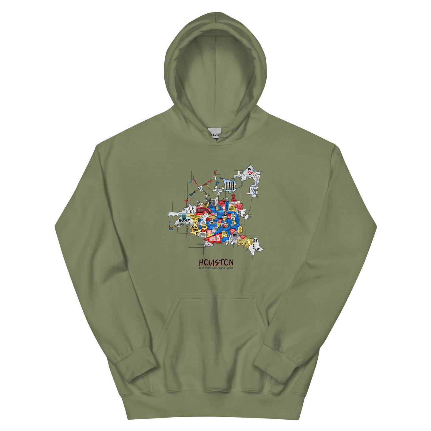 Houston Map Hoodie (unisex)