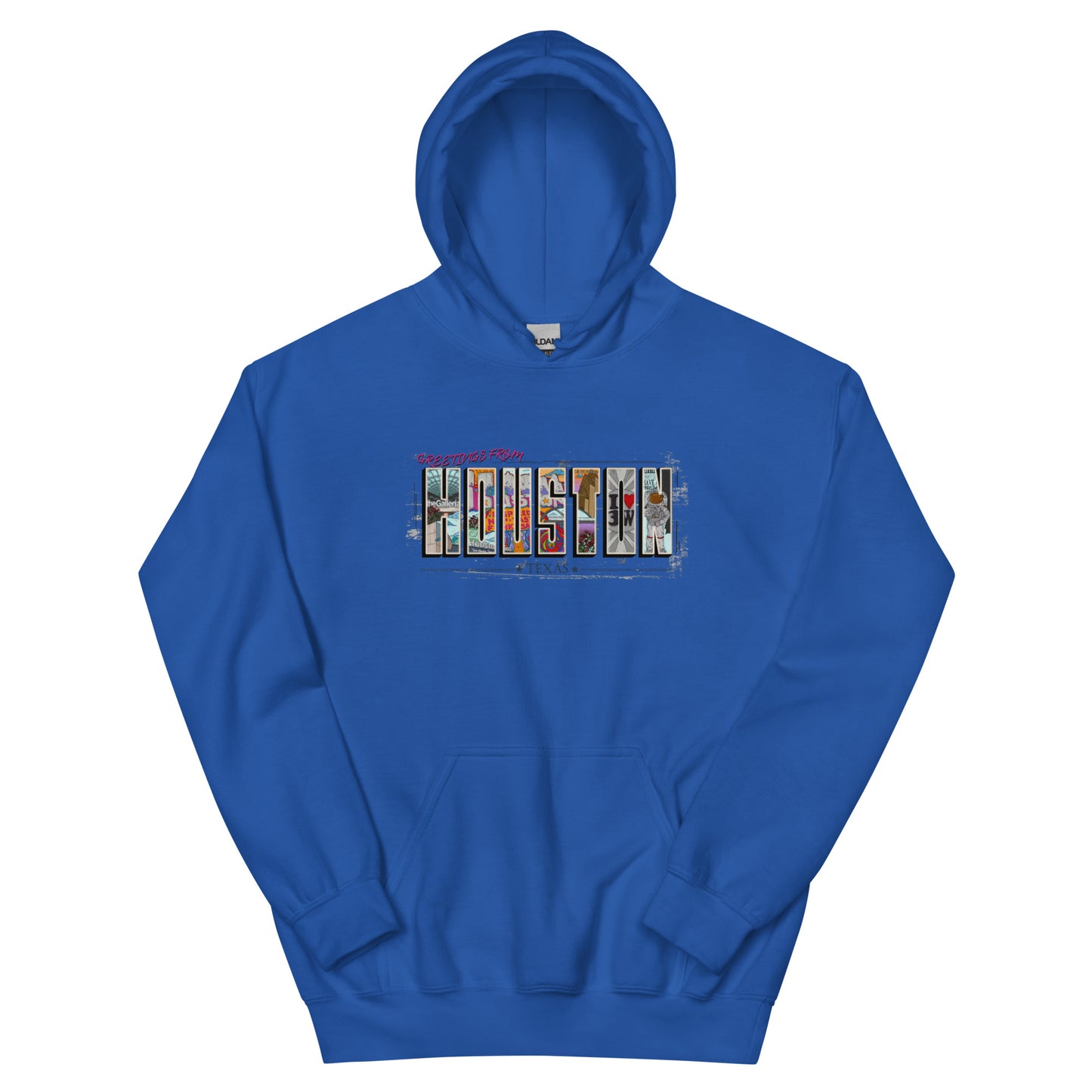 Houston Post Card Style Hoodie (unisex)