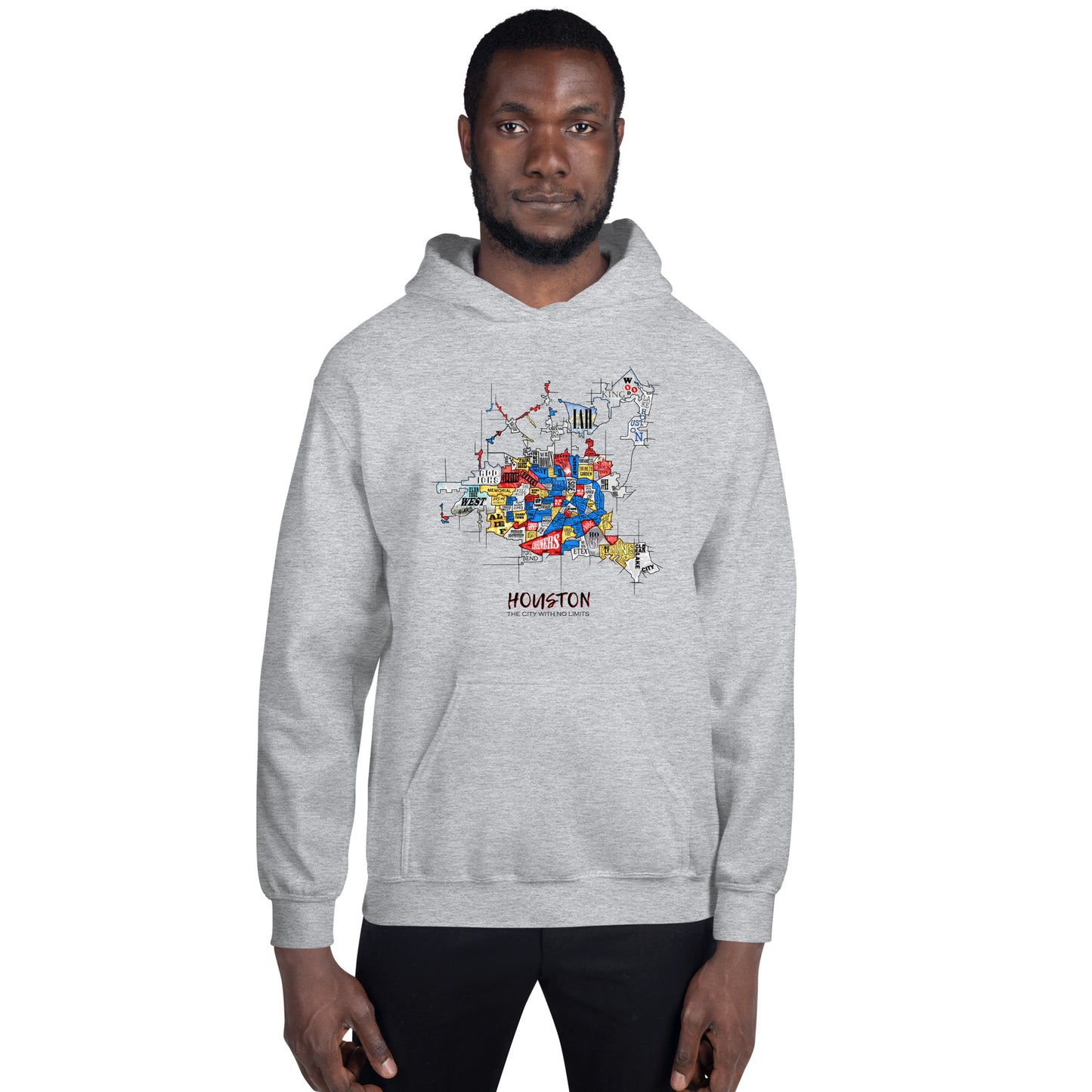 Houston Map Hoodie (unisex)