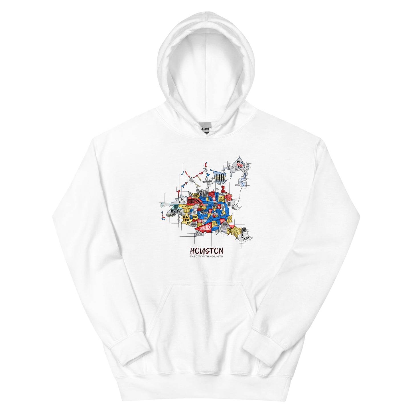 Houston Map Hoodie (unisex)