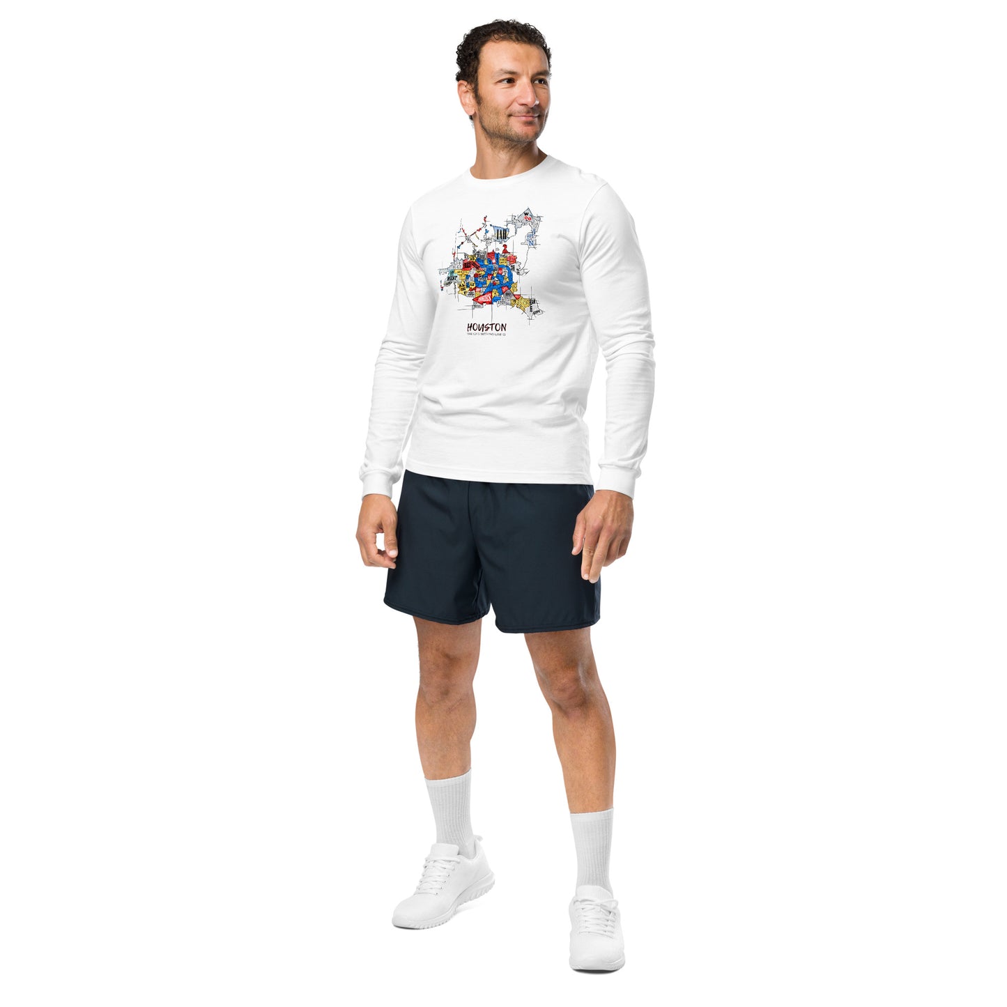 Houston Map Long Sleeve tee (unisex)