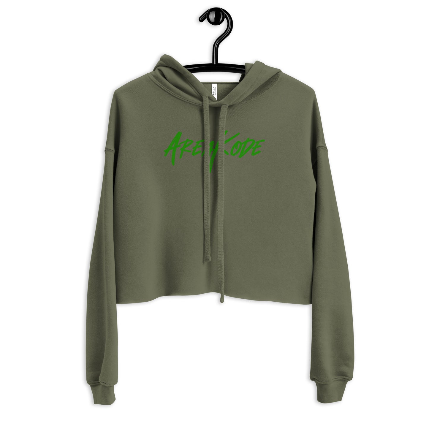 W| AreaKode Crop Hoodie (green)