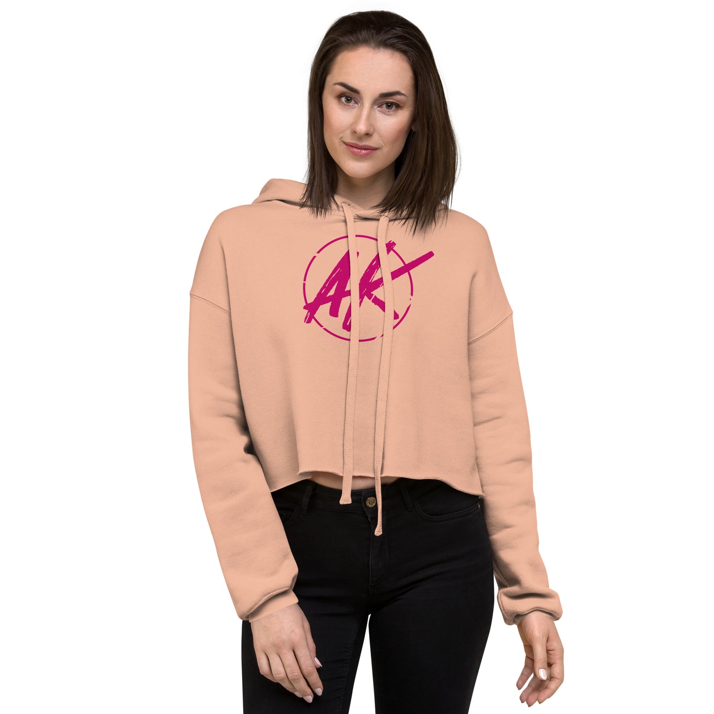 W| AK Crop Hoodie (fuchsia)