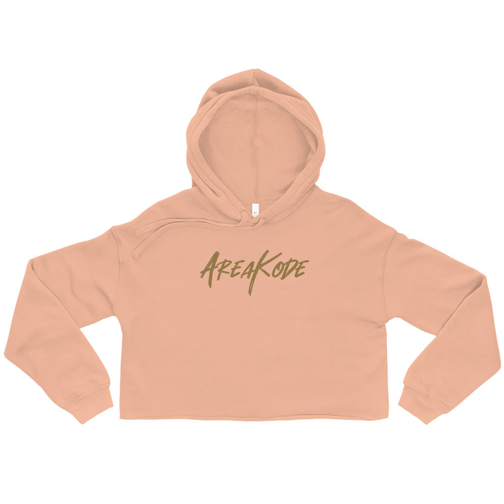 W| AreaKode Crop Hoodie (gold)
