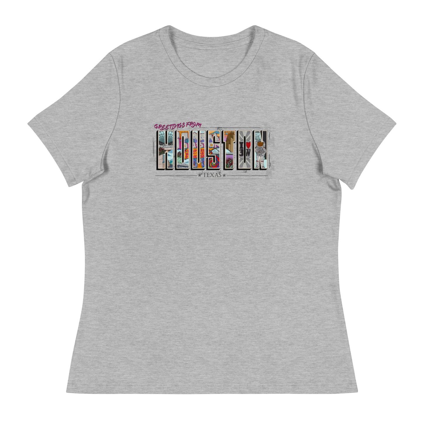 W| Houston Post Card Style T Shirt