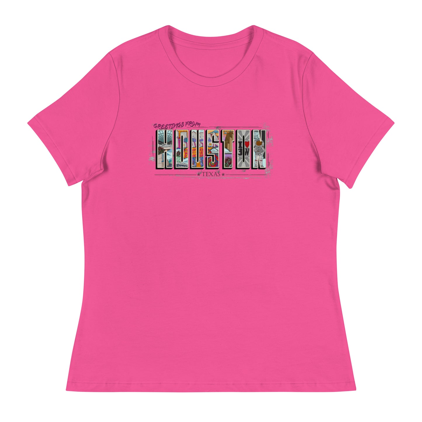 W| Houston Post Card Style T Shirt