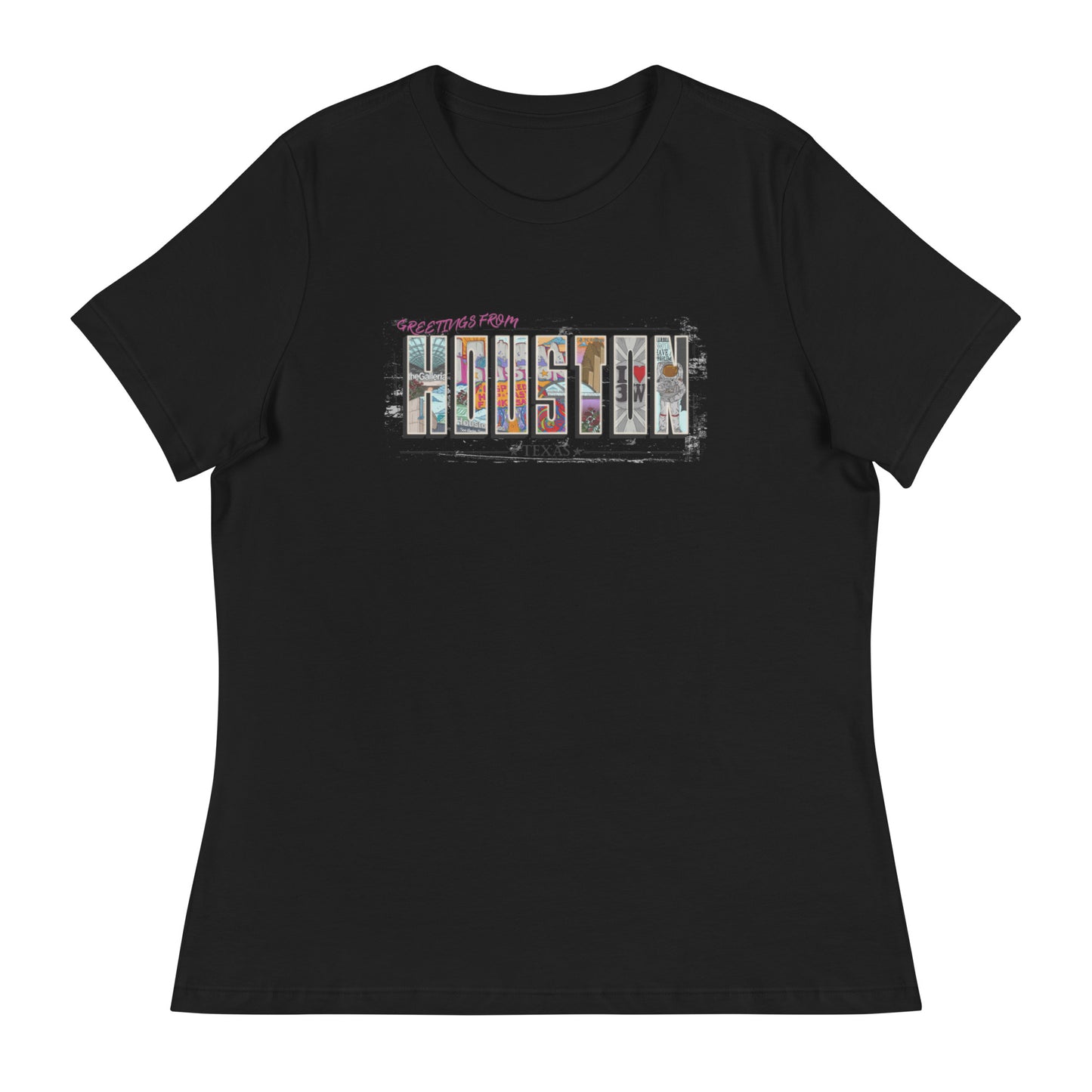 W| Houston Post Card Style T Shirt