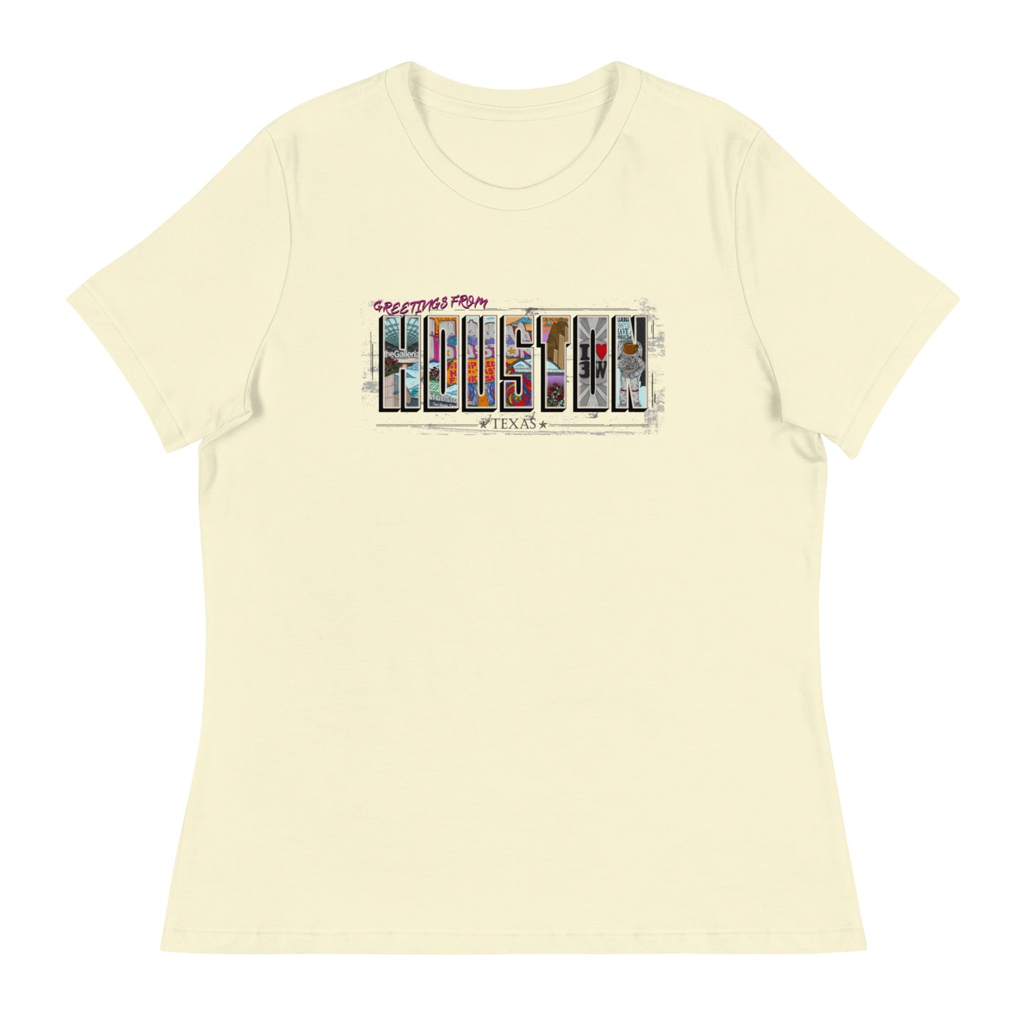 W| Houston Post Card Style T Shirt