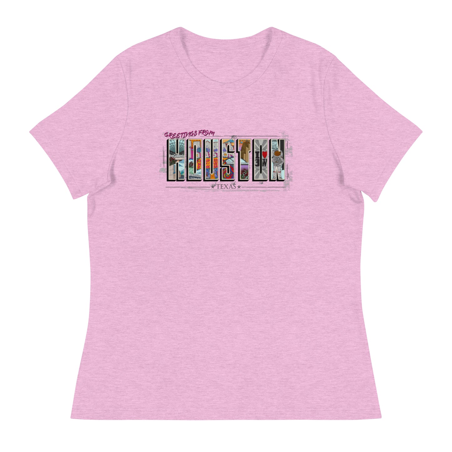 W| Houston Post Card Style T Shirt