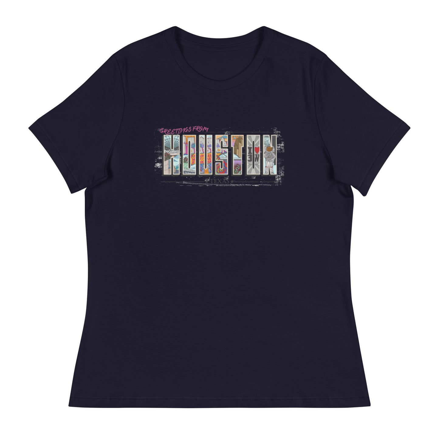 W| Houston Post Card Style T Shirt