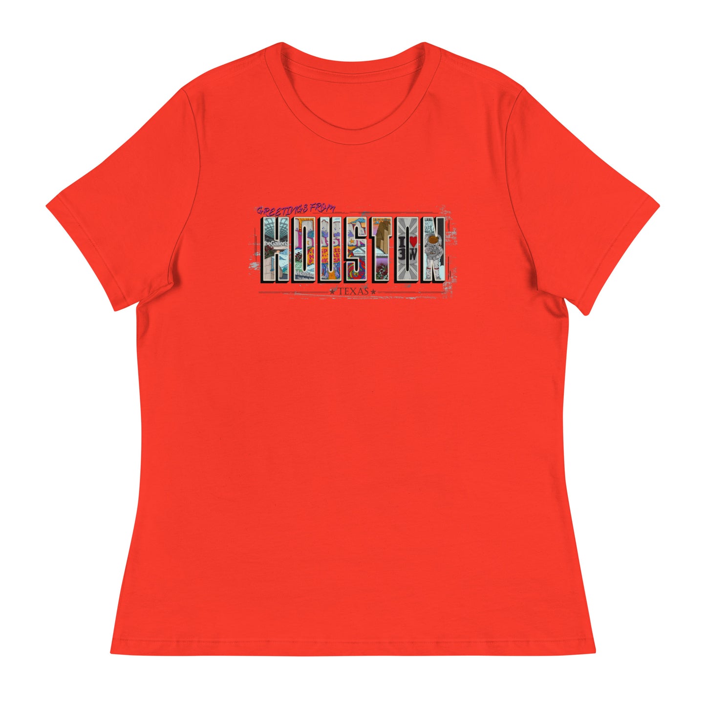 W| Houston Post Card Style T Shirt