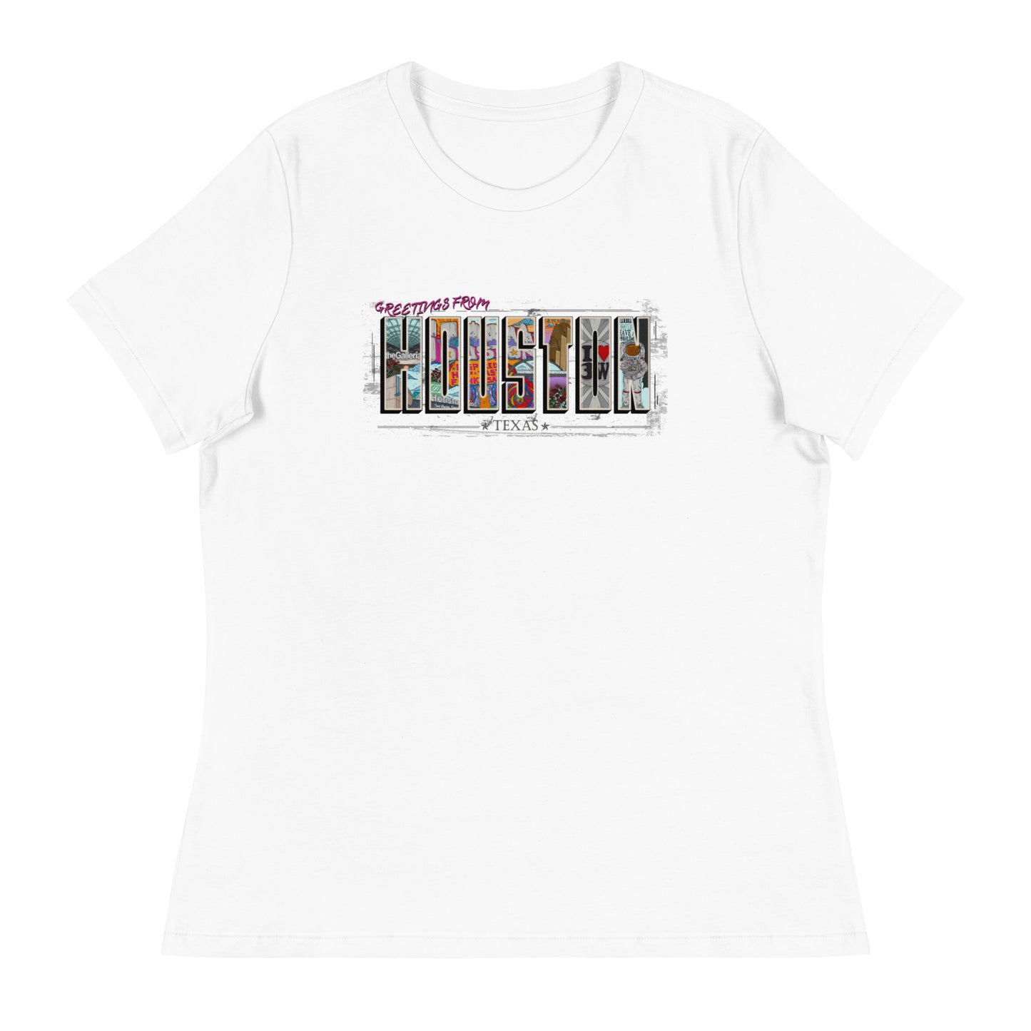 W| Houston Post Card Style T Shirt