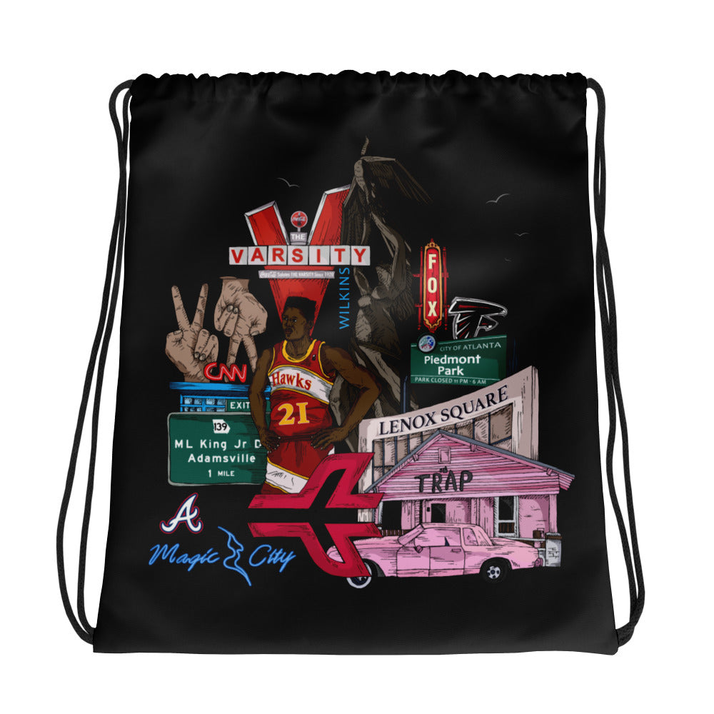 ATL graphic Drawstring bag