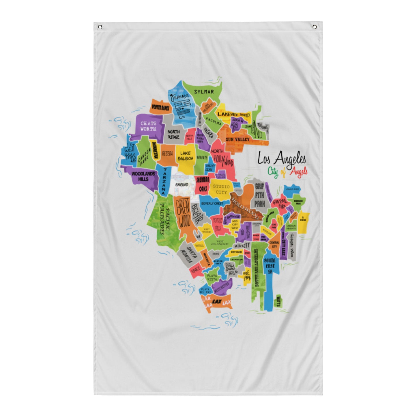 Los Angeles Map (Flag)