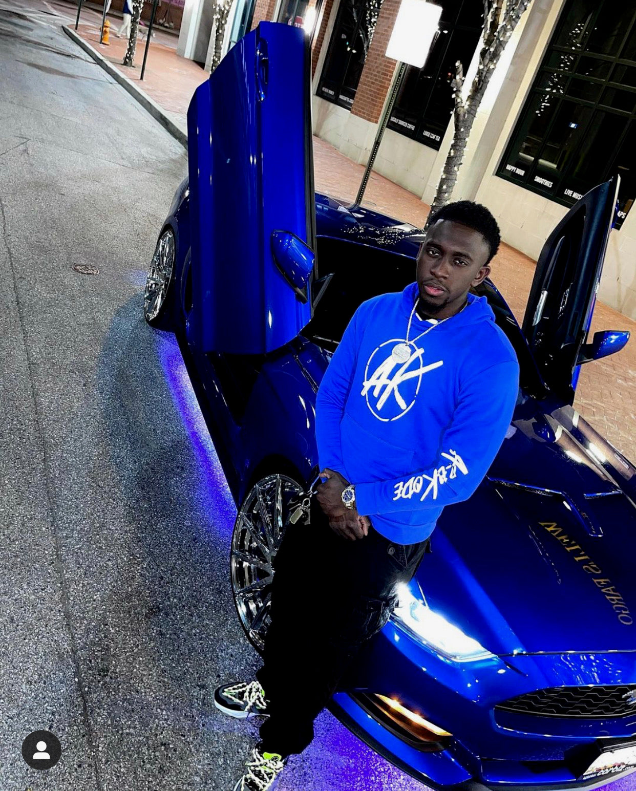 AreaKode Hoodie - Blue/White (Custom)