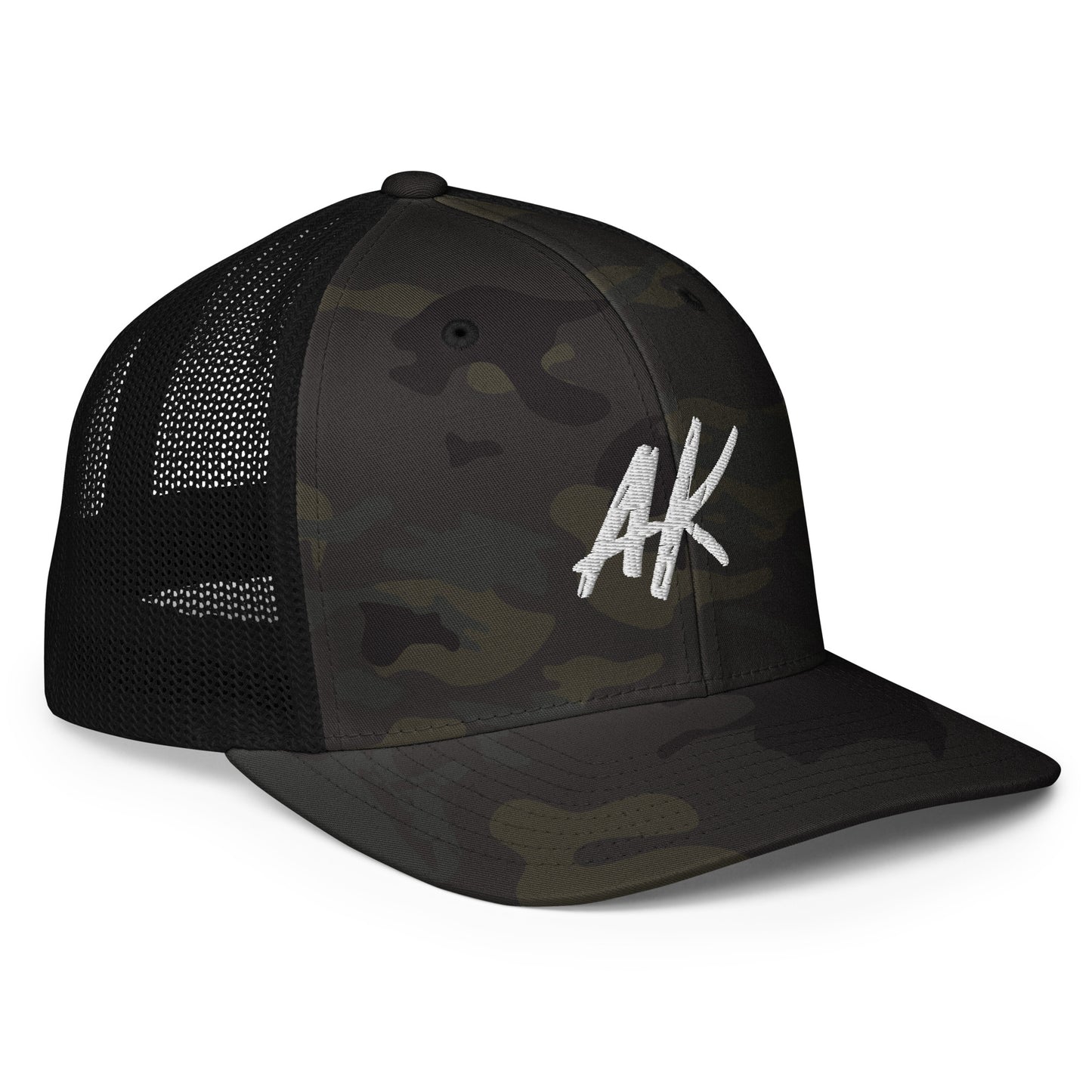 AK Closed-back trucker cap (white)
