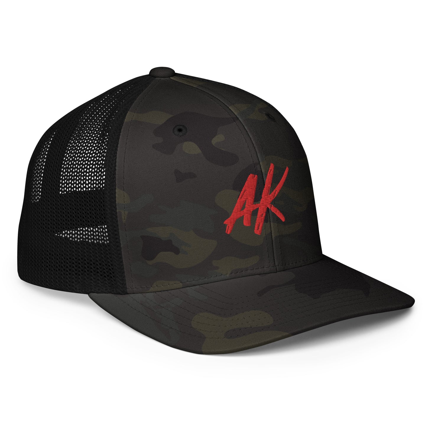 AK Closed-back trucker cap (red)