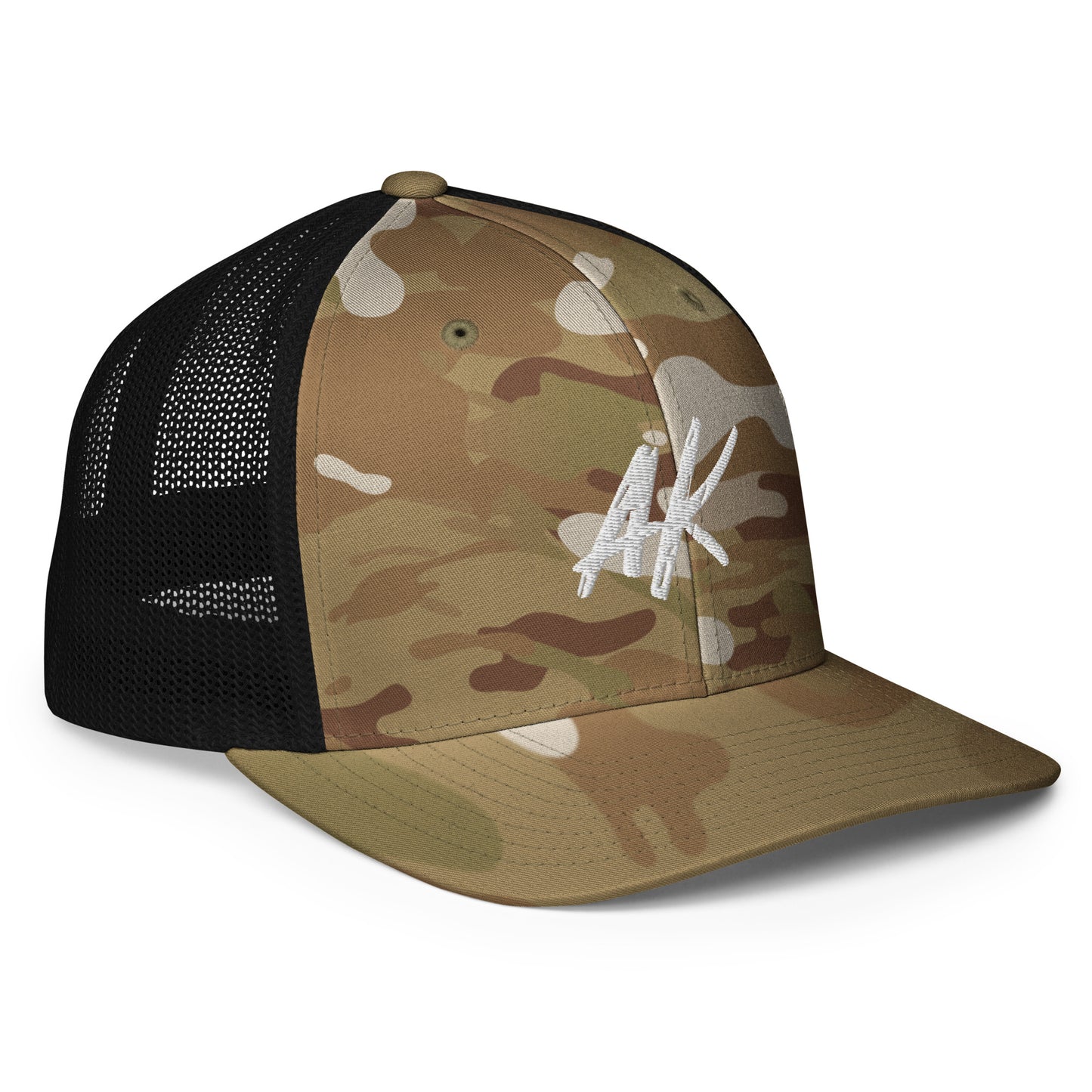 AK Closed-back trucker cap (white)