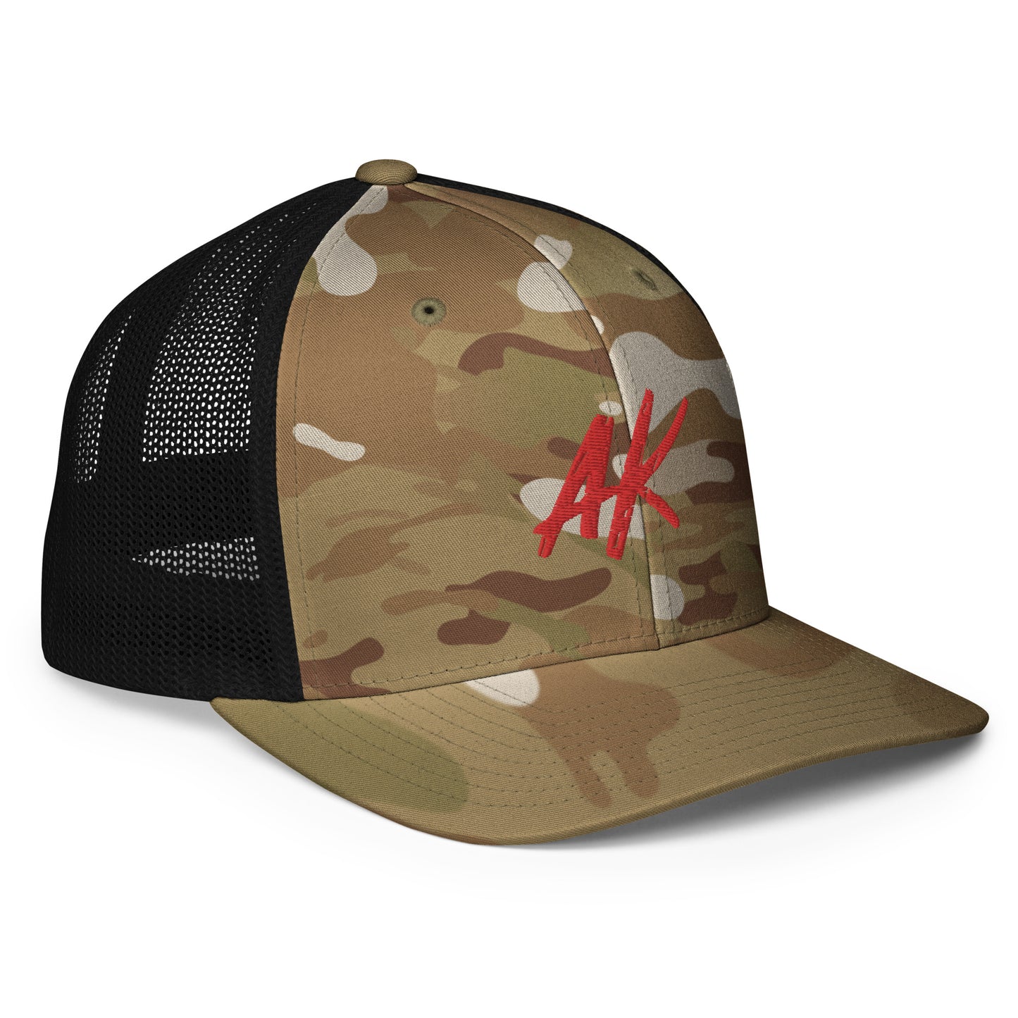 AK Closed-back trucker cap (red)