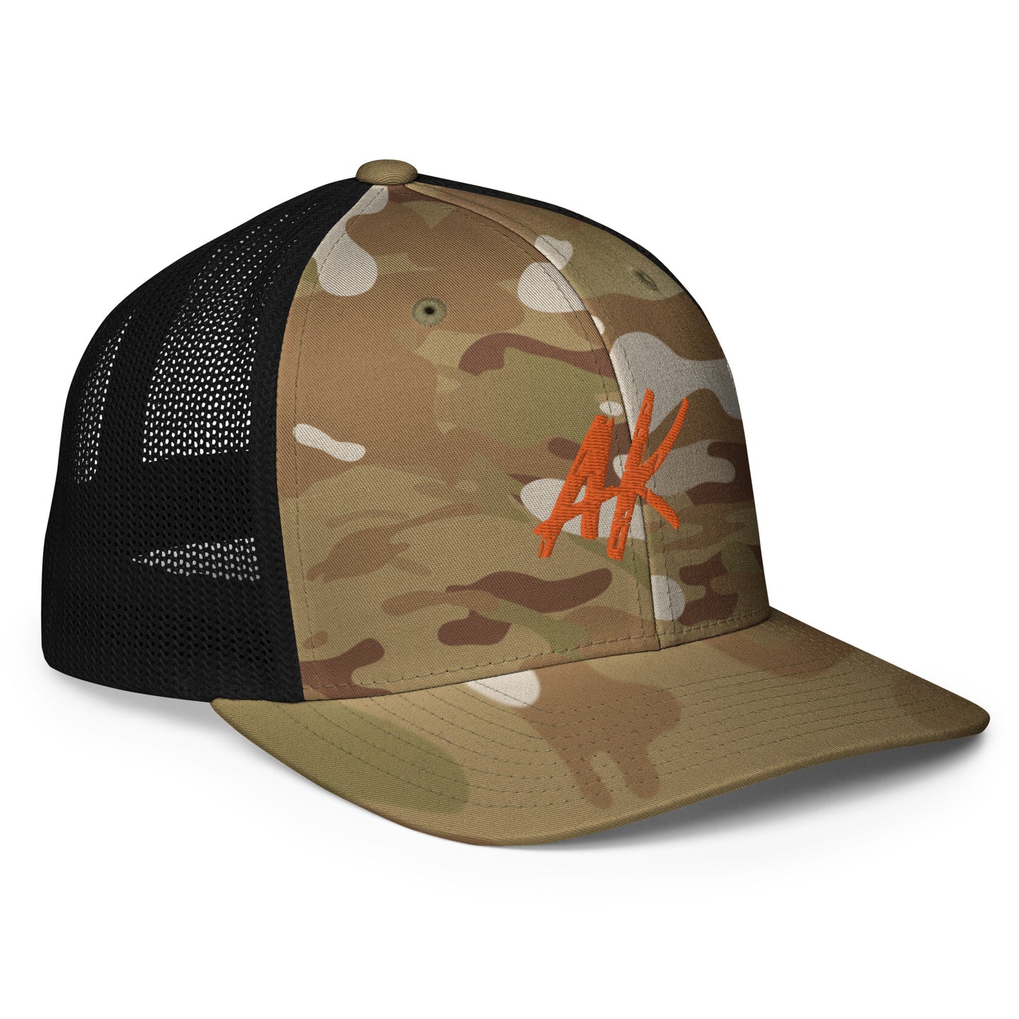 AK Closed-back trucker cap (orange)