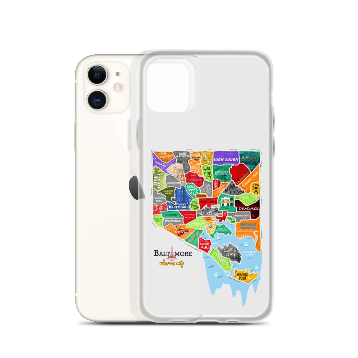 Baltimore map iPhone Case
