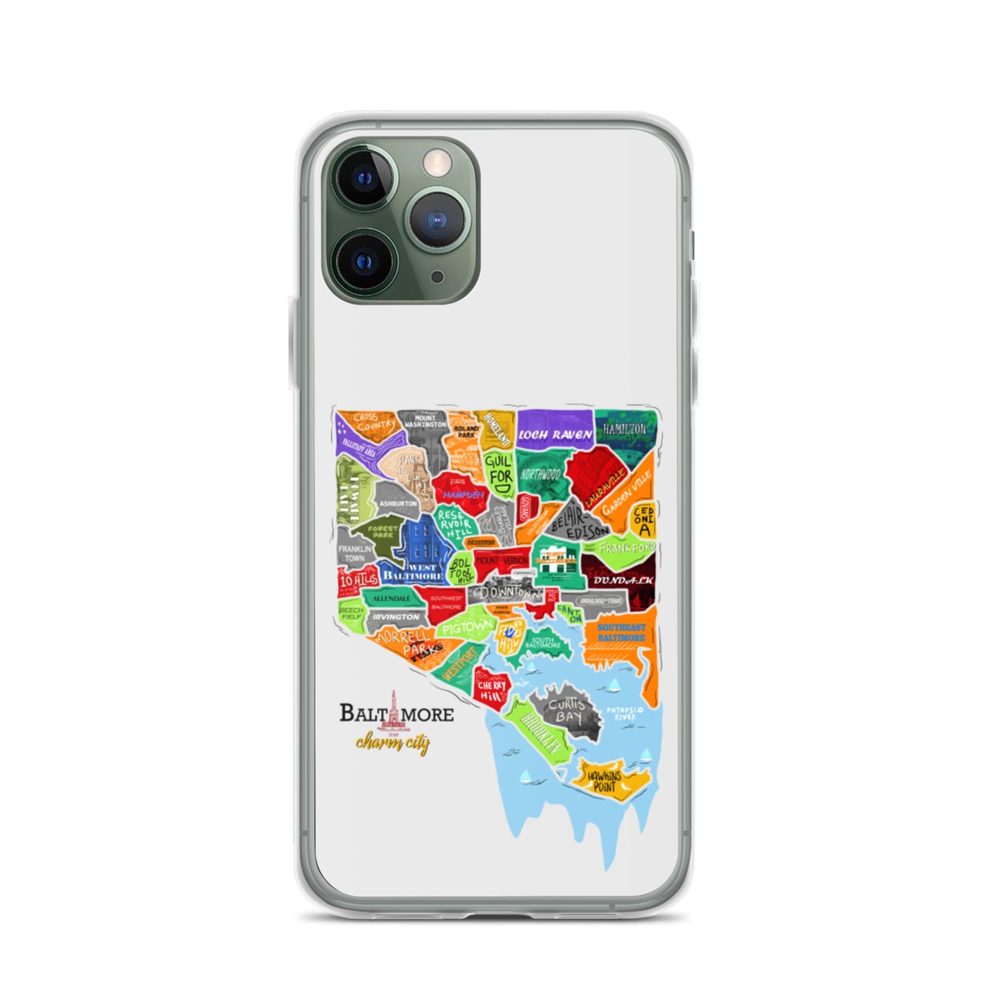 Baltimore map iPhone Case