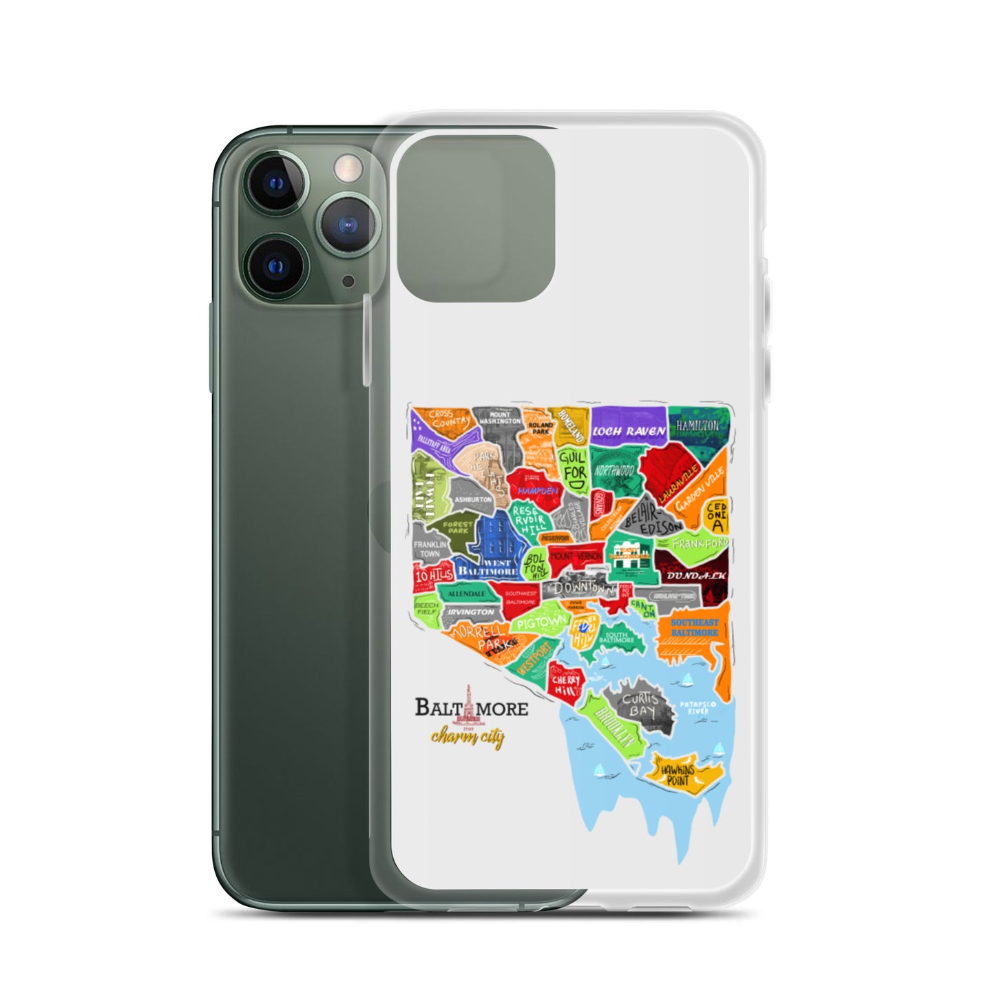 Baltimore map iPhone Case