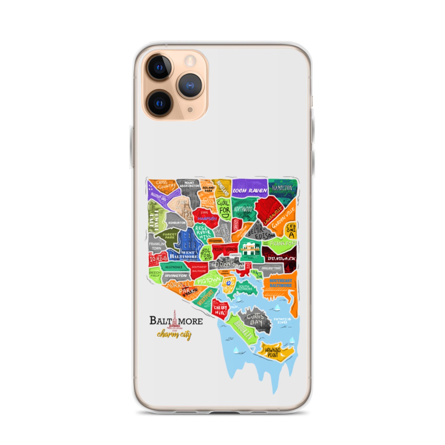 Baltimore map iPhone Case