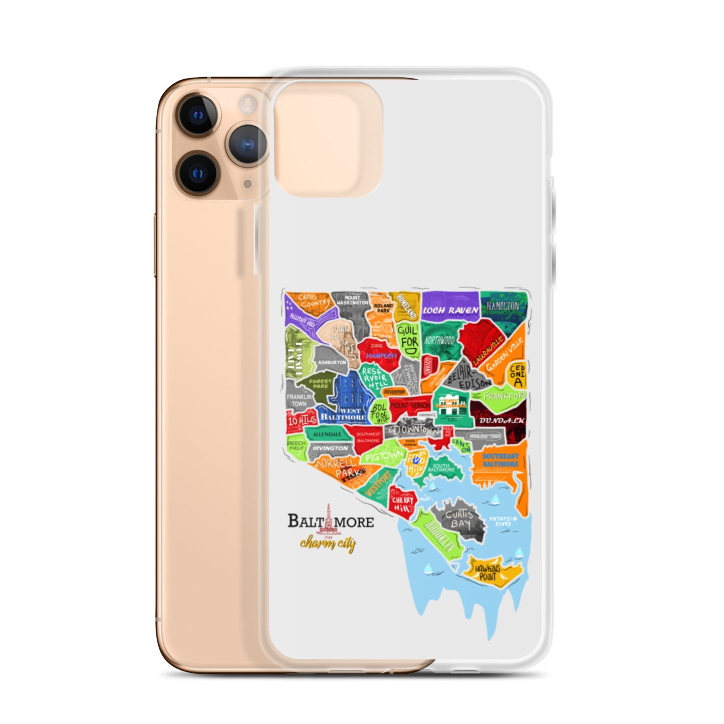 Baltimore map iPhone Case