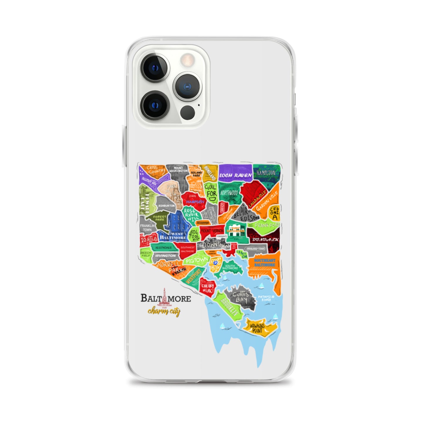 Baltimore map iPhone Case