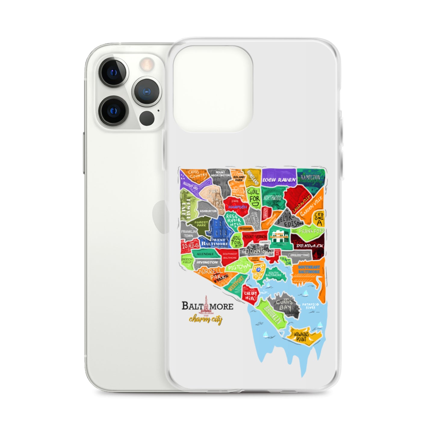 Baltimore map iPhone Case