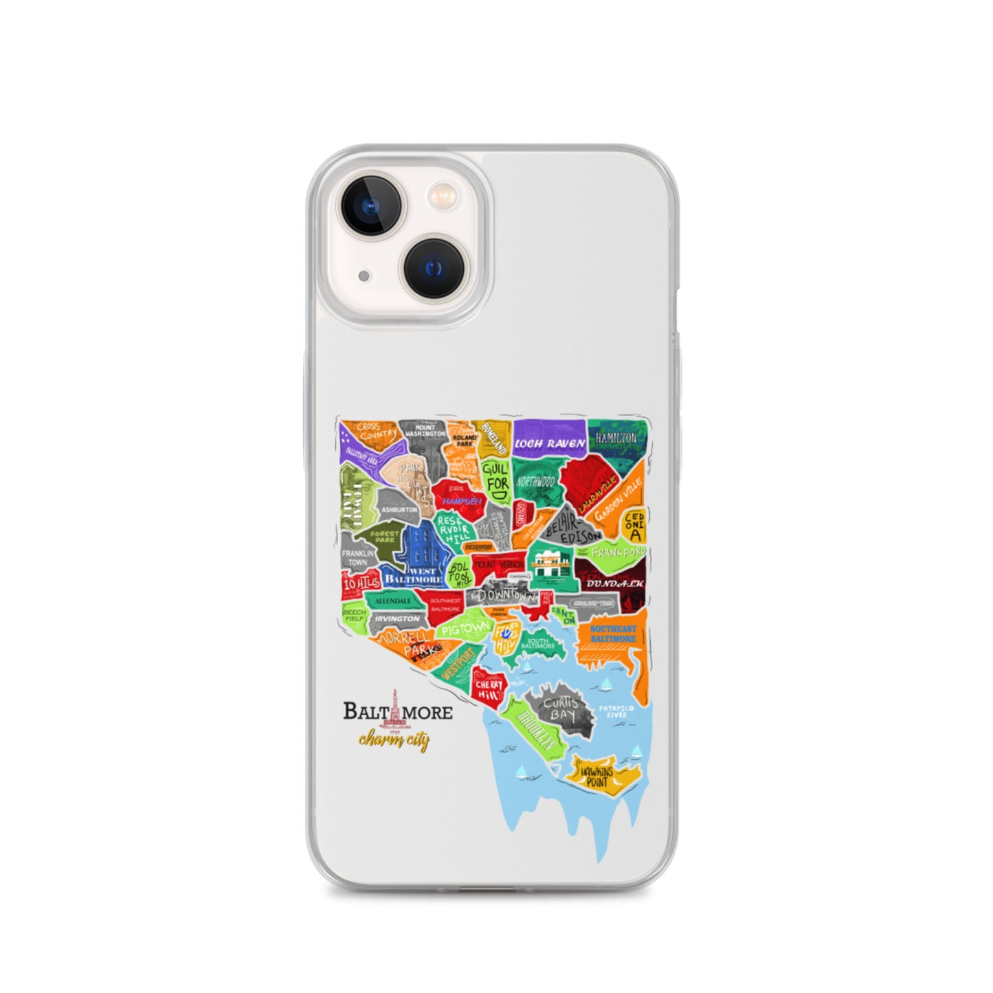 Baltimore map iPhone Case