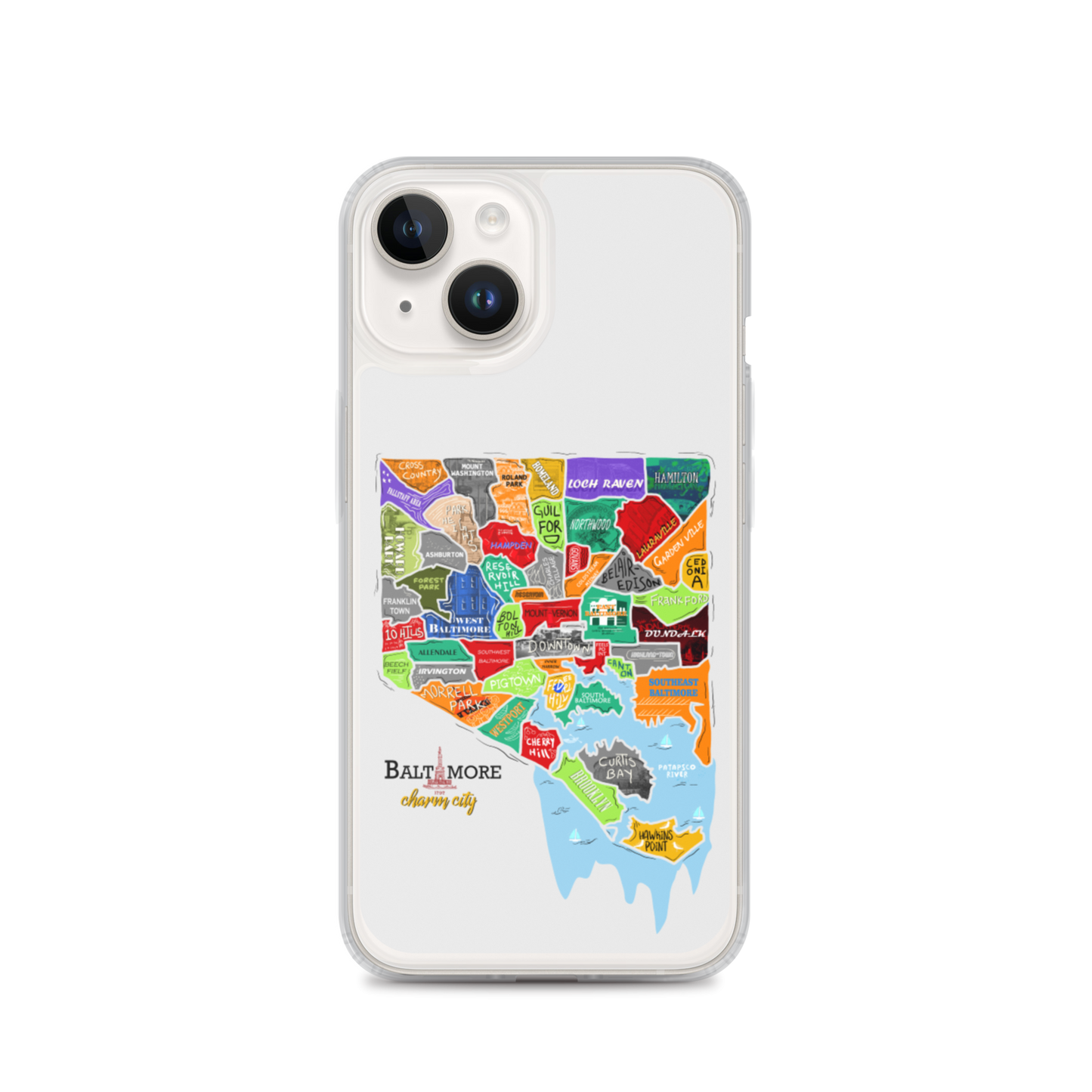 Baltimore map iPhone Case
