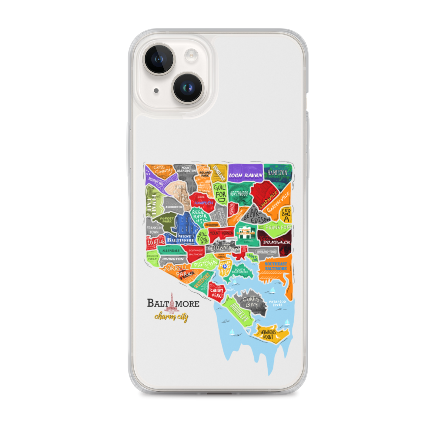 Baltimore map iPhone Case