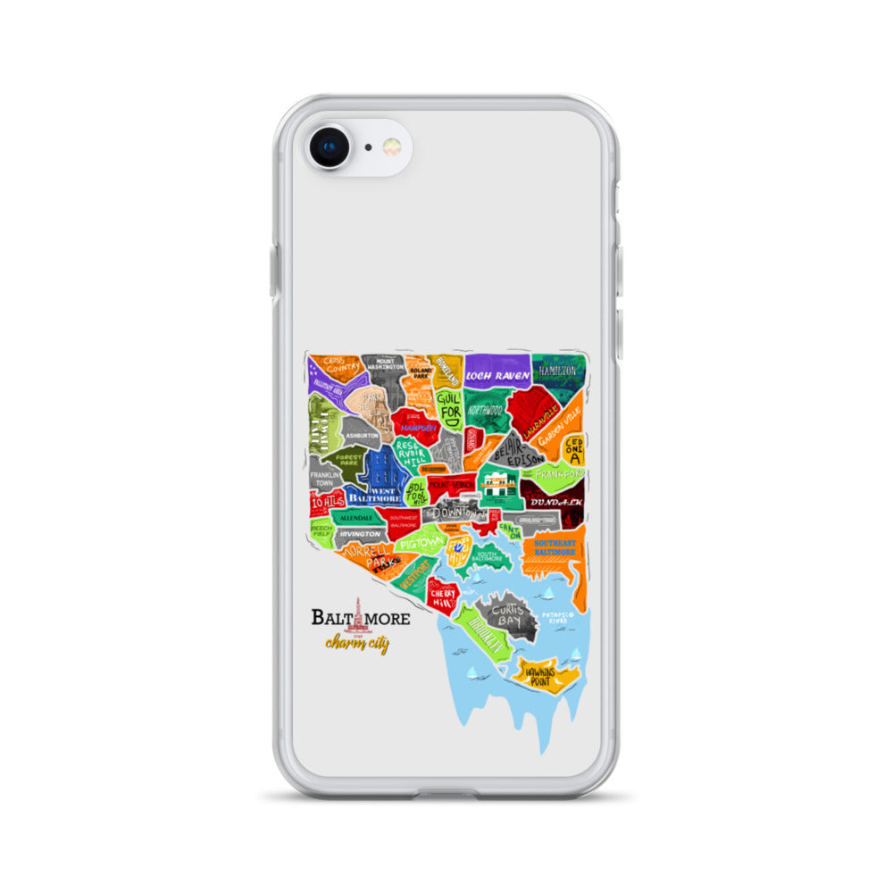 Baltimore map iPhone Case